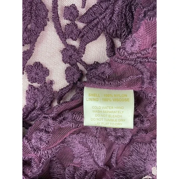 New Candela Blouse Floral Embroidered Mesh Sheer Fairy Romantic Victorian Size L - Picture 11 of 13
